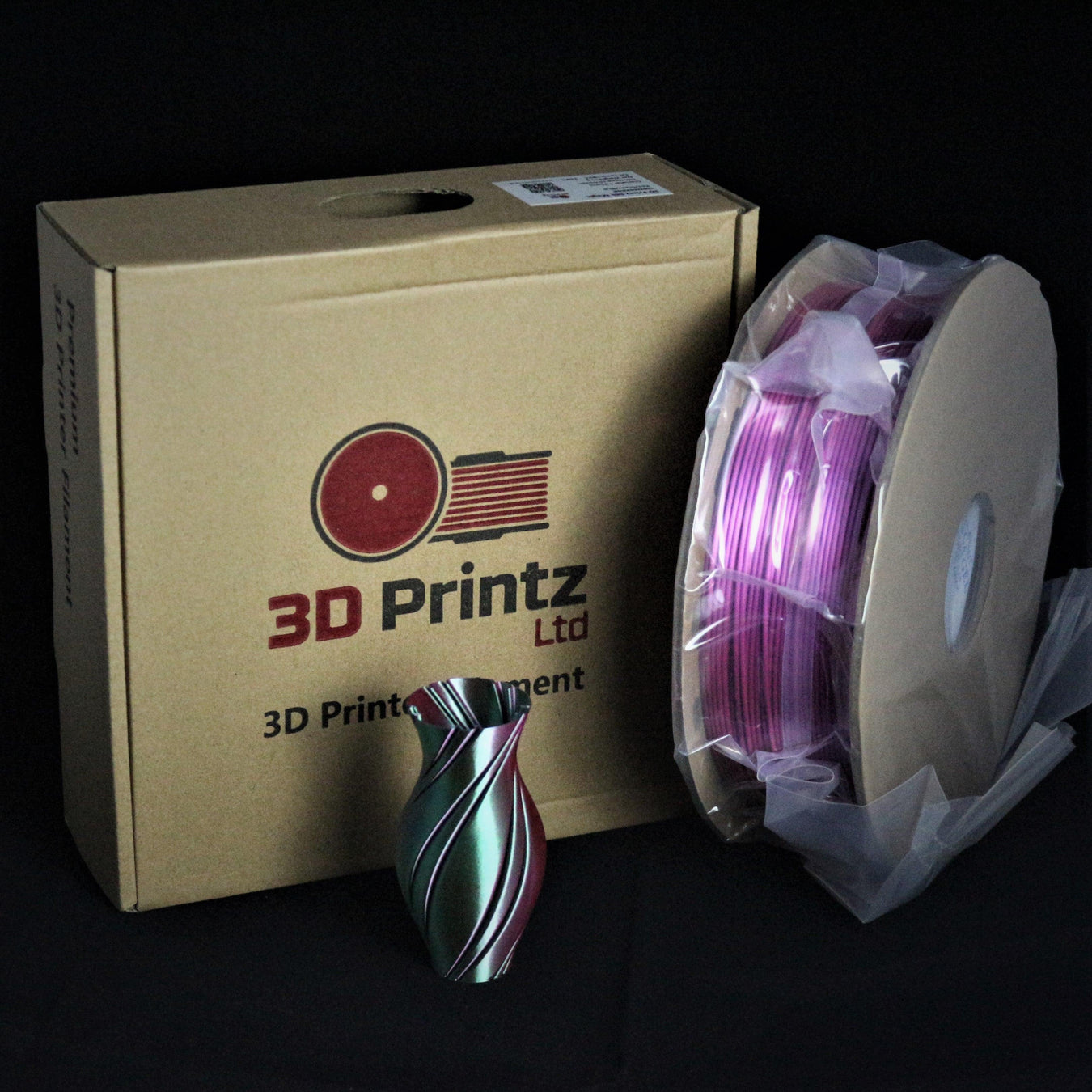 PLA 3D Print Filament Magic Silk - Tri-Colour for FMD Printers - UK Stock