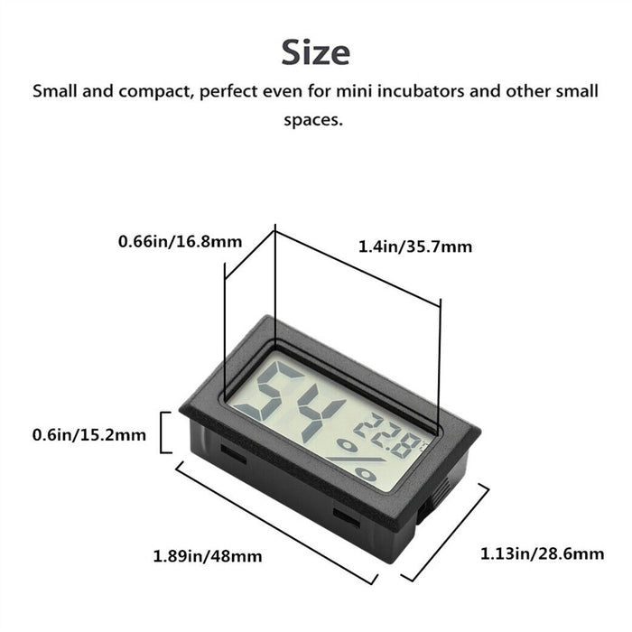 Digital Hygrometer - for use with the Stylox Dry-Store - Black