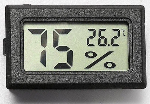 Digital Hygrometer - for use with the Stylox Dry-Store - Black