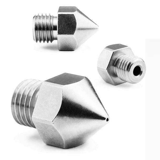 Micro Swiss Plated Wear Resistant Nozzle for Creality CR-10 PRO Original hotend ONLY (M6x.75mm Threads)